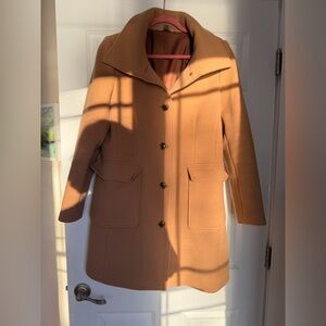Ll bean wool bland signature Women's Tan Coat size 12